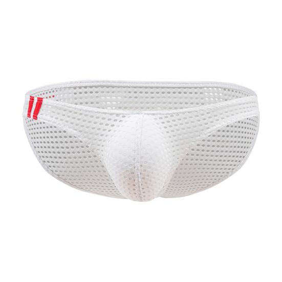 Yousheng Sexy Men Low-rise Briefs See-through Hollow Out Hip Lifting Soft Lightweight U-convex Panties Underpants