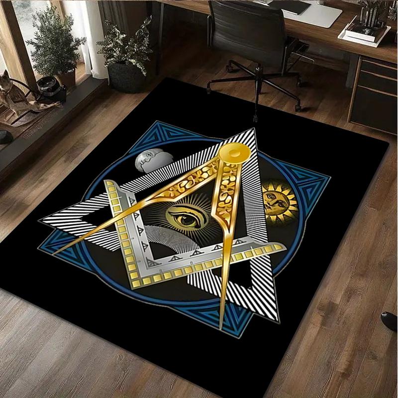 Freemason 1Pc Print Rug - home decoration Carpet For Living Room Bedroom Flooring Computer Chair Area Rug