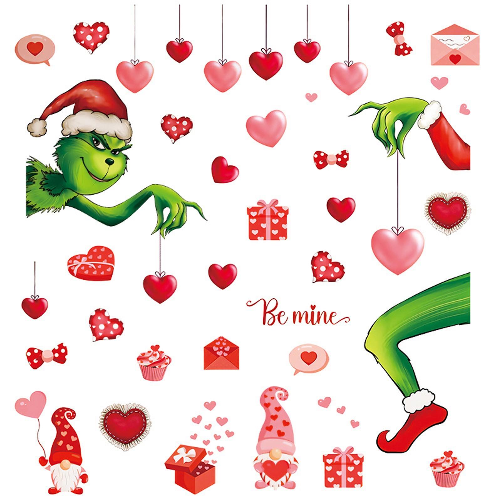 

4 листа 43 шт. Рождественские наклейки на стену Наклейки на окна Наклейки на холодильник