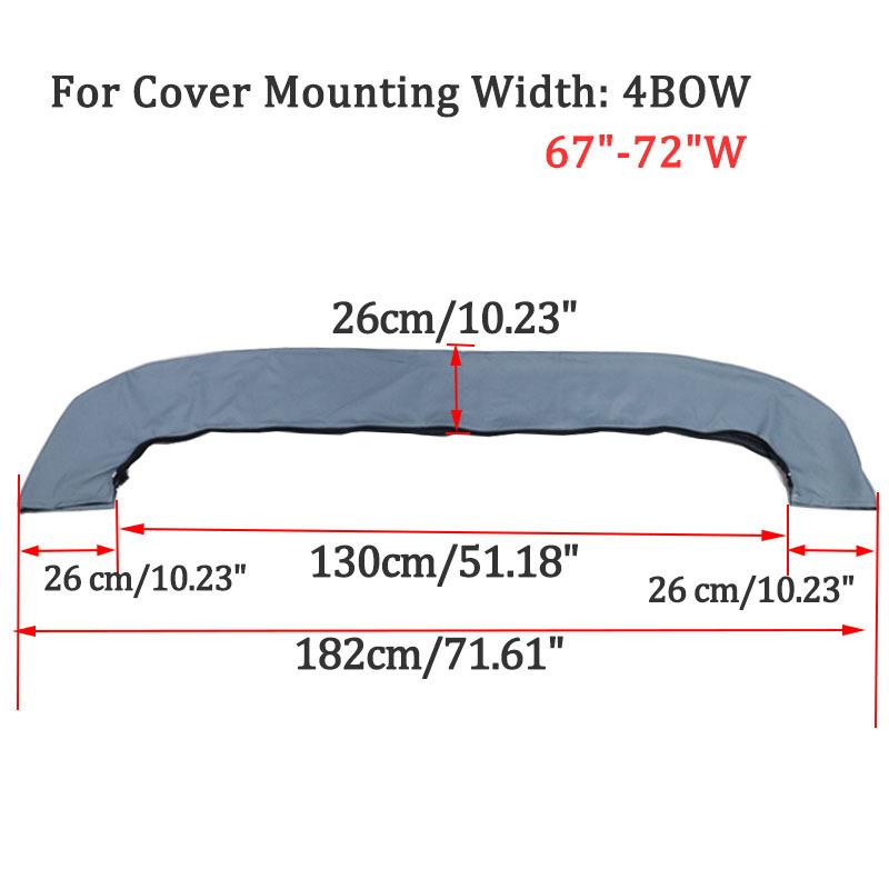

4 BOW Bimini Top Boot Cover 600D Водонепроницаемый Bimini Boat Top Canopy Cover Чехол для хранения Анти-УФ пыленепроницаемый Морские аксессуары