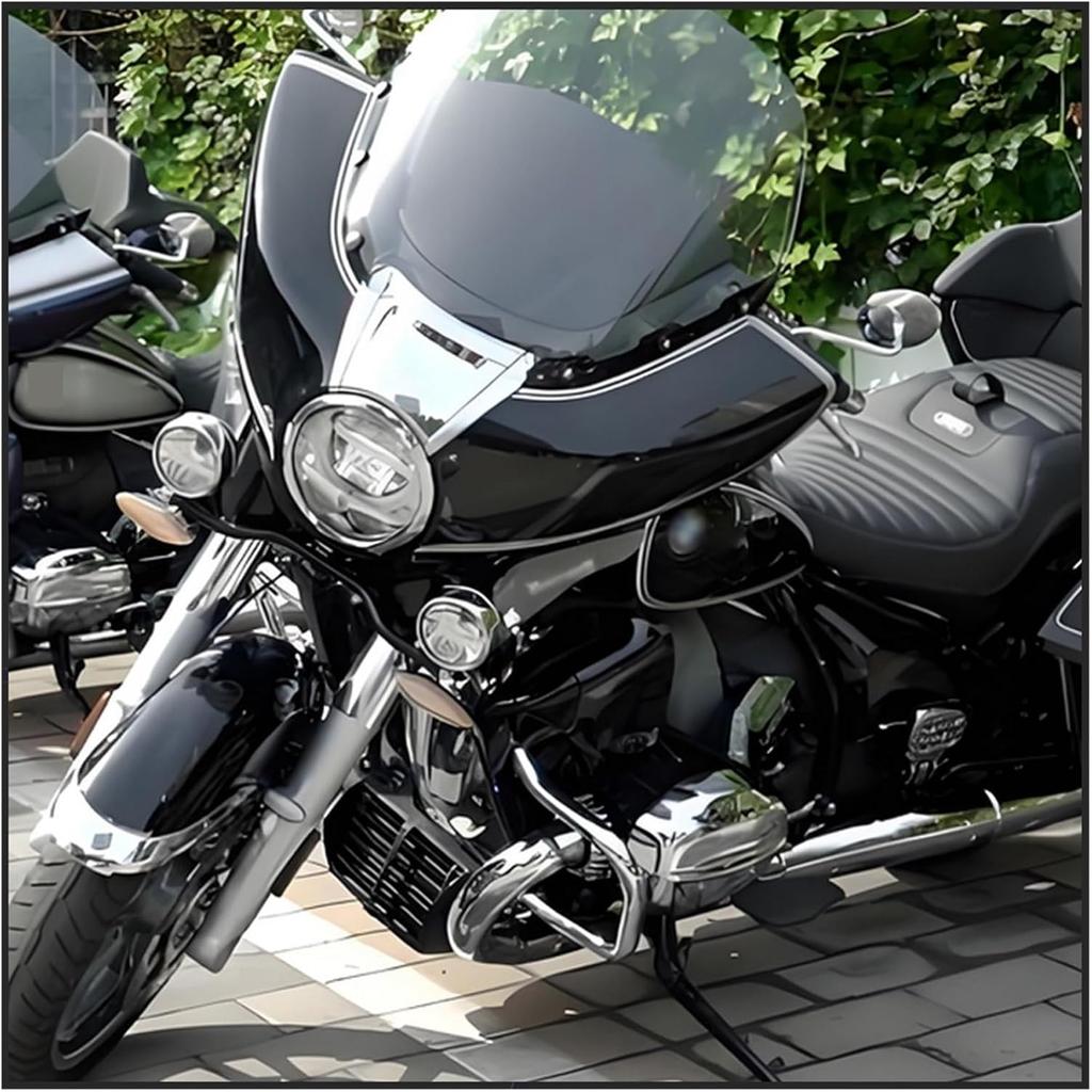 Compatible with BMW R 18 B R18B Bagger R18 Transcontinental 2021 2022 2023 2024 Motorcycle Wind Deflector Leg Protector Side Fairing Windshi(Smoke)