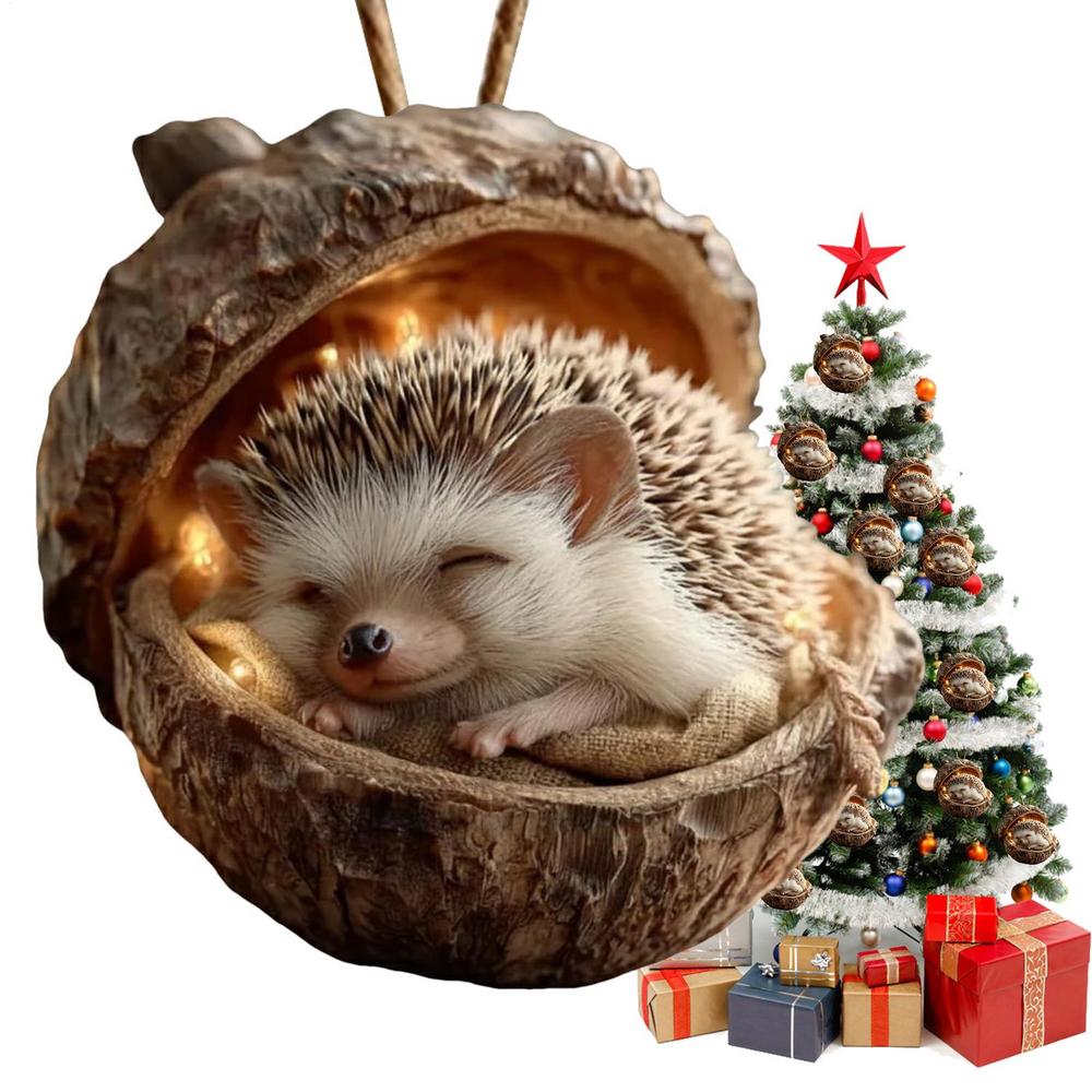 Animal Ornaments 3D Funny Cute Pendant Christmas Tree Decor For Indoor Outdoor Living Room Wall Door Mantel Fireplace Farmhouse