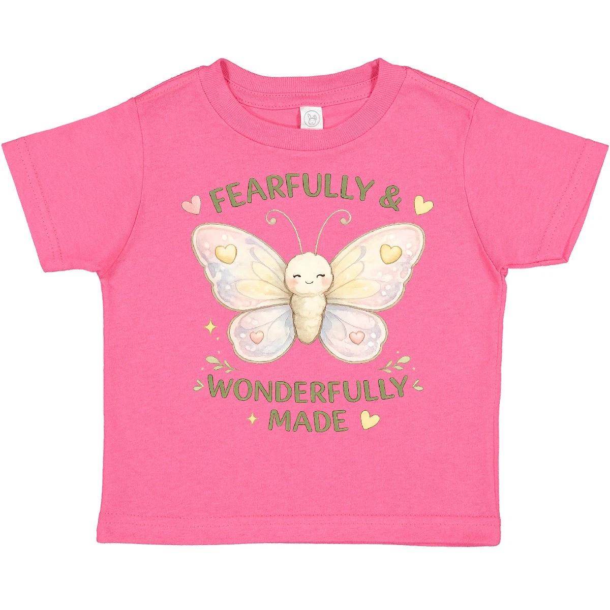 Inktastic Butterfly Toddler T-Shirt Fearfully Made Shirt Psalm 139 14 Christian 140