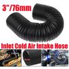 76mm/3inch Flexible Car Suv Turbo Cold Air Intake System Hose Pipe 1m Adjustable