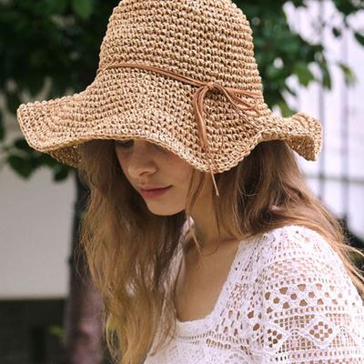 JUDY AND PAUL Knit Ribbon Floppy Hat