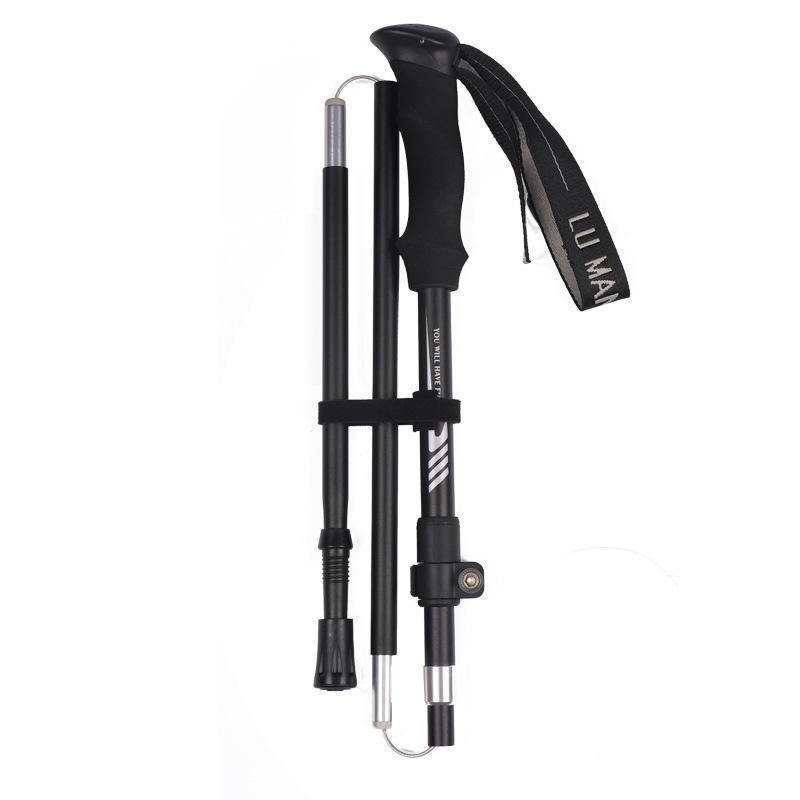 Lightweight Telescopic Aluminum Hiking and Trekking Poles - Folding Design for Outdoor Climbing and Walking