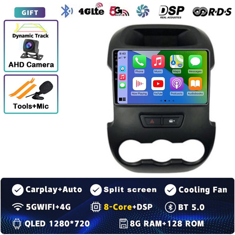 Android 14 Carplay Car Radio For Ford RANGER F-250 2011 - 2014 Multimedia Video Player Navigation GPS Stereo 2Din DVD Head Unit