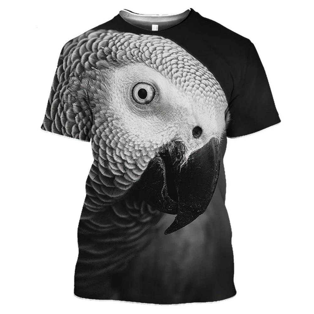 3D Harajuku Animal Print T Shirt For Men Funny Pigeon Pattern Short Sleeve Pullover Summer Casual O-neck Loose Tops Hot Sale Tee