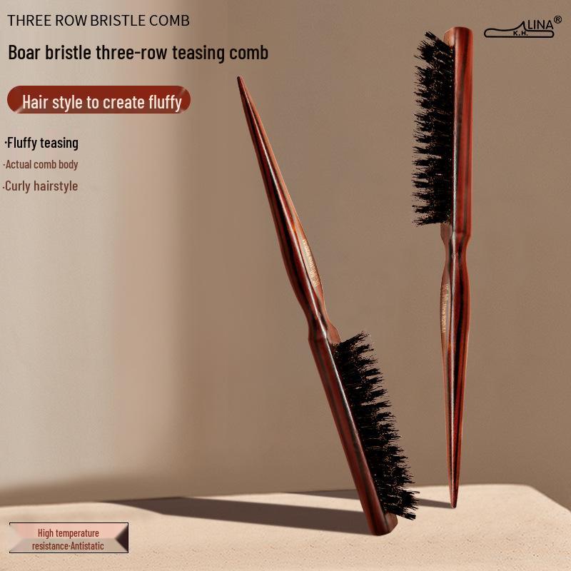 

Three-Row Boar Bristle Teasing Comb Set: Fluffy Styling and Pointed Tail