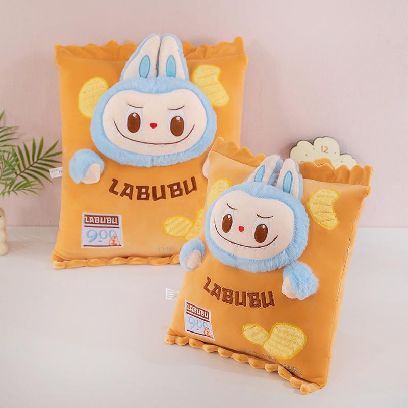 Hot and Funny Rabubu Potato Chip Pillow Cartoon Doll Super Cute Children's Toys Cute Cushion Cartoon Doll