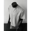Men's T-shirt, Short-sleeved, Casual Sports Style, Crew Neck Short-sleeved for Men Daily Wear Solid Color Cotton Poly Crew Neck T-shirt for Men