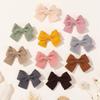 10/20pcs Soft Cotton Hair Bows for Baby Girls 2'' Cute Handmade Bowknot Clips Kid Hair Accessories Lovely Headwear