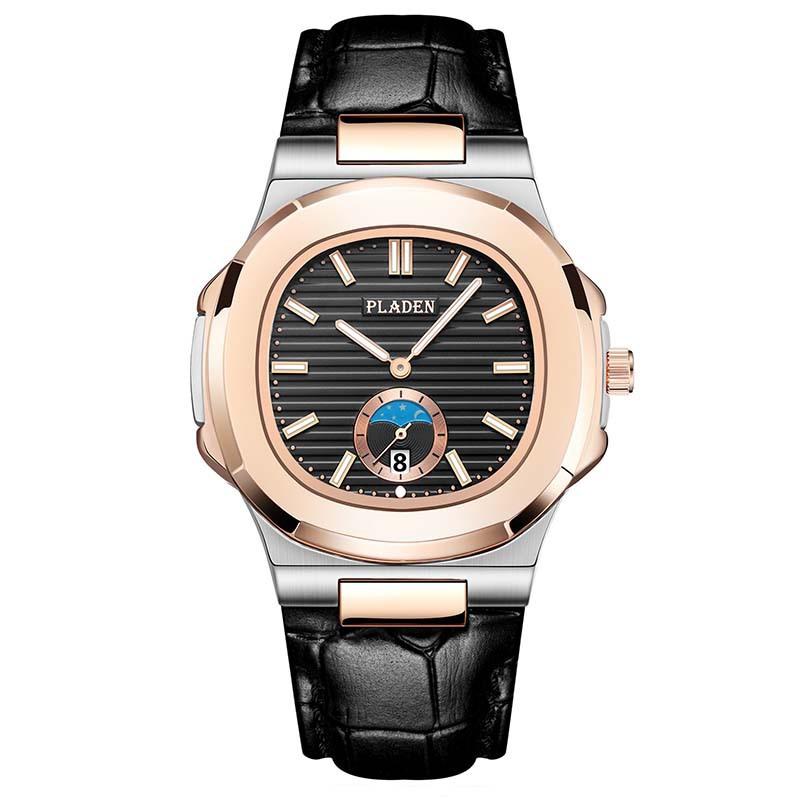 Classic Men's High-end Fashion Business Stainless Steel Waterproof Quartz Watch