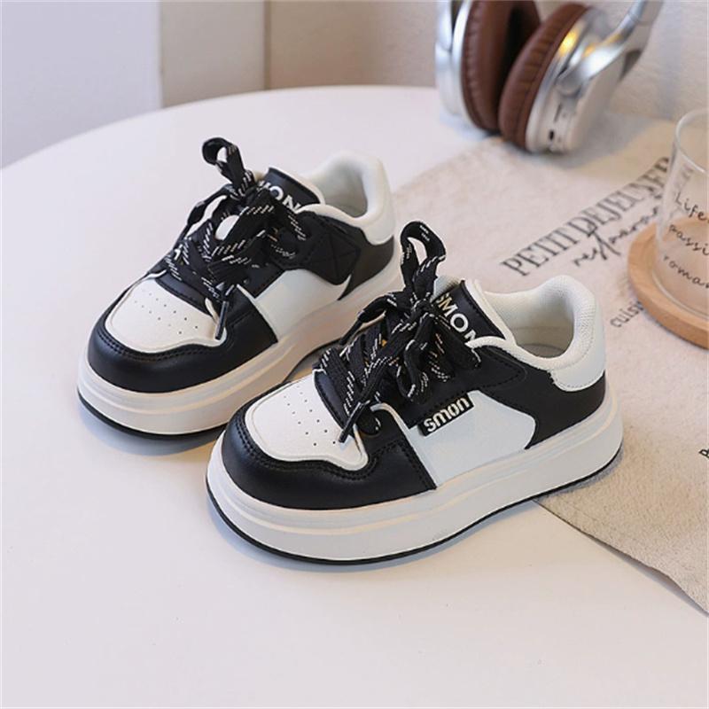 

New Spring Children Shoes Leather White Kids Tennis Breathable Fashion Outdoor Boys Girls Sneakers Size 26-37 37