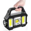 Waterproof Solar Searchlight Zoomable Handheld  Flashlight Portable Camping Work Light  Outdoor