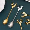 Stainless Steel Coffee Spoon Christmas Gift Teaspoon Dessert Snack Scoop Ice Cream Dessert Mini Spoons Tableware Kitchen Tools