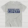 Introvert Level Expert Cotton Summer Casual Cool Loose T-Shirt