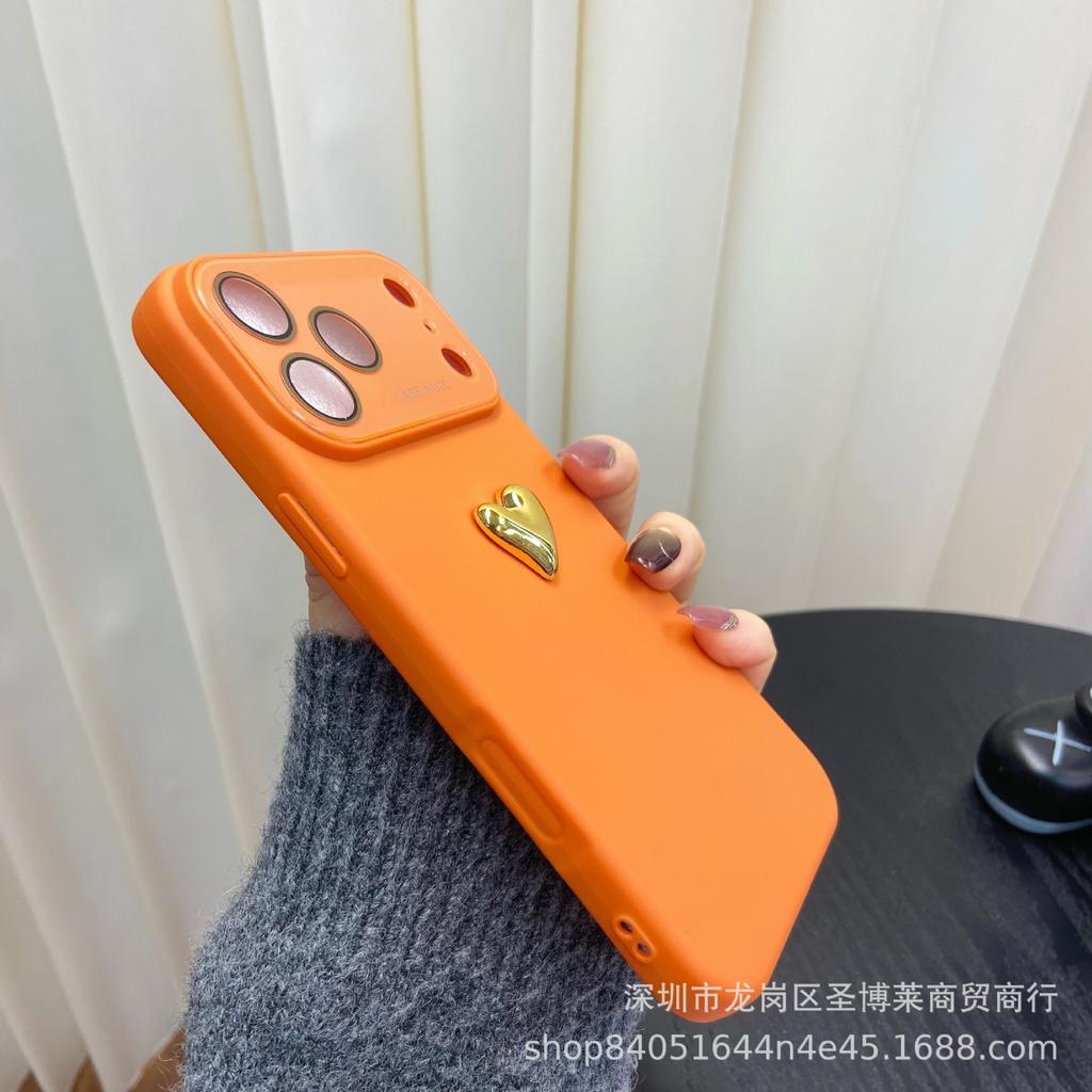 The new Xingyu orange is suitable for iphone17promax mobile phone case, skin feeling 17PRO large window AIR protective case.