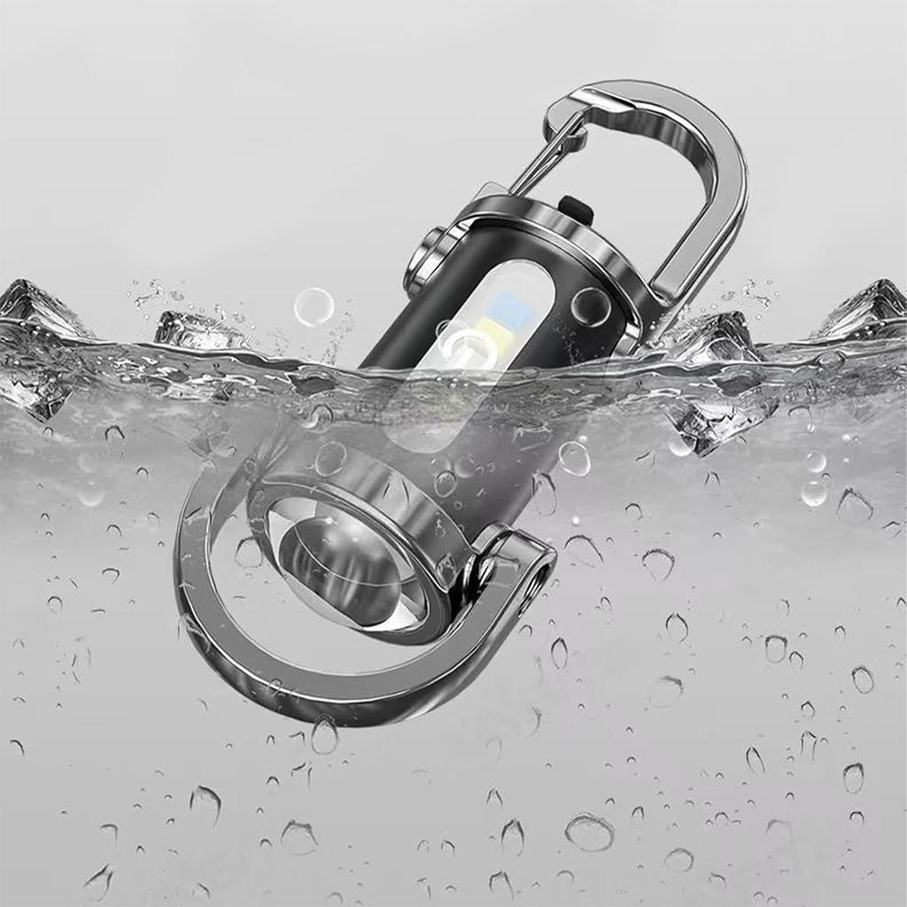 Mini Waist Mounted Keychain Flashlight Torch Led Light Outdoor Rechargeable For-6models Cob Powerful Lantern Camping With-hiking