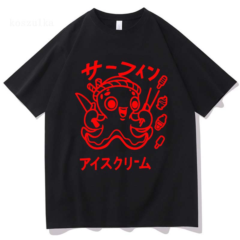 2025 Takoyaki Osaka Drunken Octopus Tshirt 2025 Funny UnisexWomen Clothing Retro Harajuku Clothes Unisex Cotton Tees Graphic T Shi