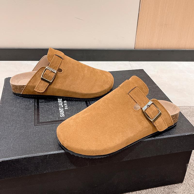 

Мужские сандалии Cork Clogs, летние пляжные тапочки без застежек, домашние тапочки на плоской подошве с поддержкой свода стопы, модные брендовые туфли Cork Clogs для мужчин 36 жёлтый