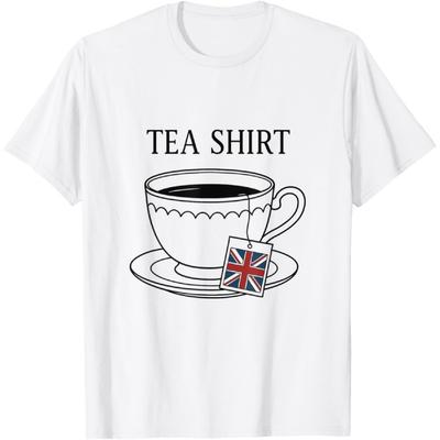 Camiseta Taza de Té Británica Union Jack Camiseta Novedad Bandera del Reino Unido