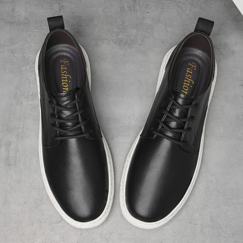 Fashion Leather Men Shoes lace up fashion Sneakers Trend Casual Shoe Italian Breathable Leisure Male Sneakers Footwear Men Shoes