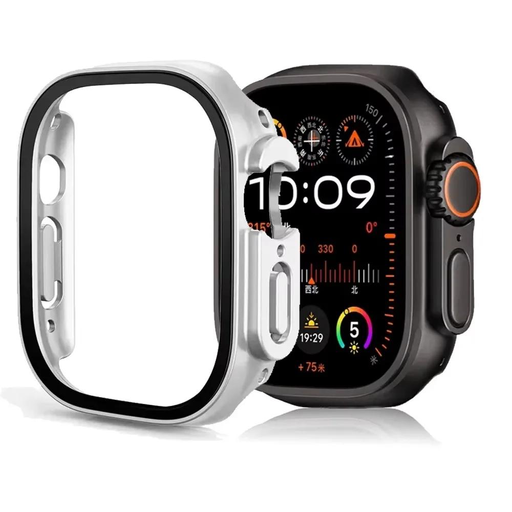 Tempered Glass+Cover For Apple Watch Ultra 3 2 1 49mm PC Bumper Screen Protector Case for iWatch Series Ultra 3 49mm Accessories