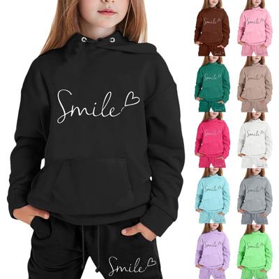 Boys Girls Sweatsuit Clothing Hooded Sweatshirt Jogging Sweatpants Tracksuits Set Fashion Outfit