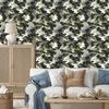 Military Camouflage Wallpaper Brown and Graphite for Living Room and Bedroom 50x1000