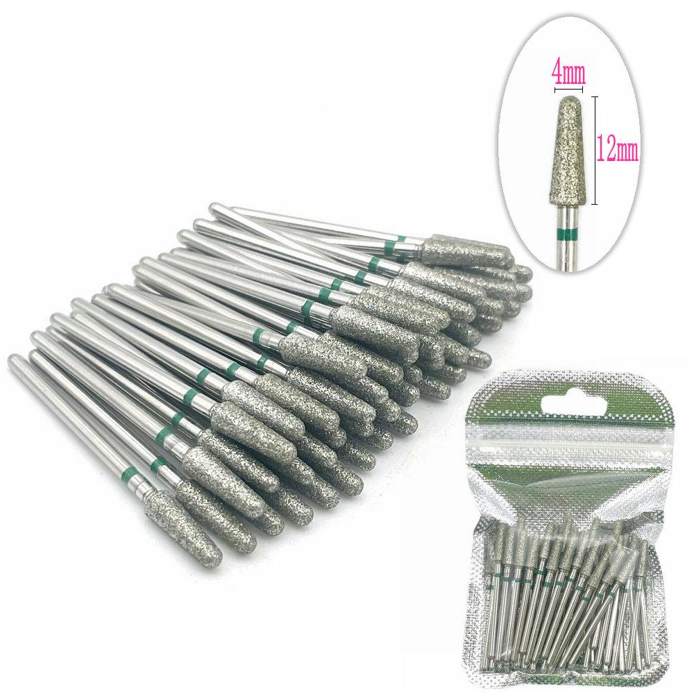 50pcs/pack Diamond Milling Cutter Grinding Drill Bits Diamond Polisher HP 2.35mm Diamond Polisher Nail Drill Bits Drill