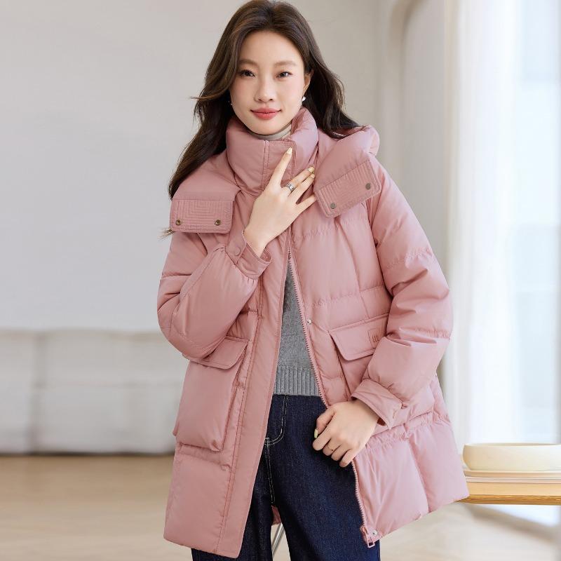 Hooded Cotton Clothes Women's Winter New Small Medium and Long Fashion Warm Loose Sports Cotton-padded Coat