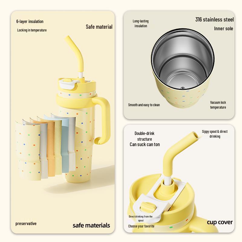 Anpassningsbar Jumbo Isolerad Ice King-mugg för Kvinnor - Stor Kapacitet Sugrörsmugg, Idealisk Födelsedagspresent