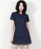 Deumakeu Girly Chic Stitch Mini Dress Navy