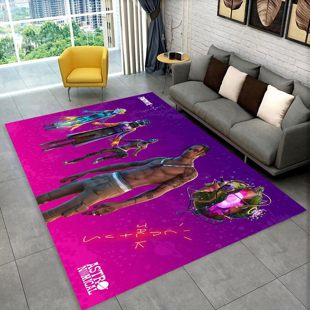 F-Fortnites Cartoon Game Carpet Rug for Playroom Bedroom Living Room Sofa Home Doormat Decor,Area Rug Non-slip Floor Mat Gift