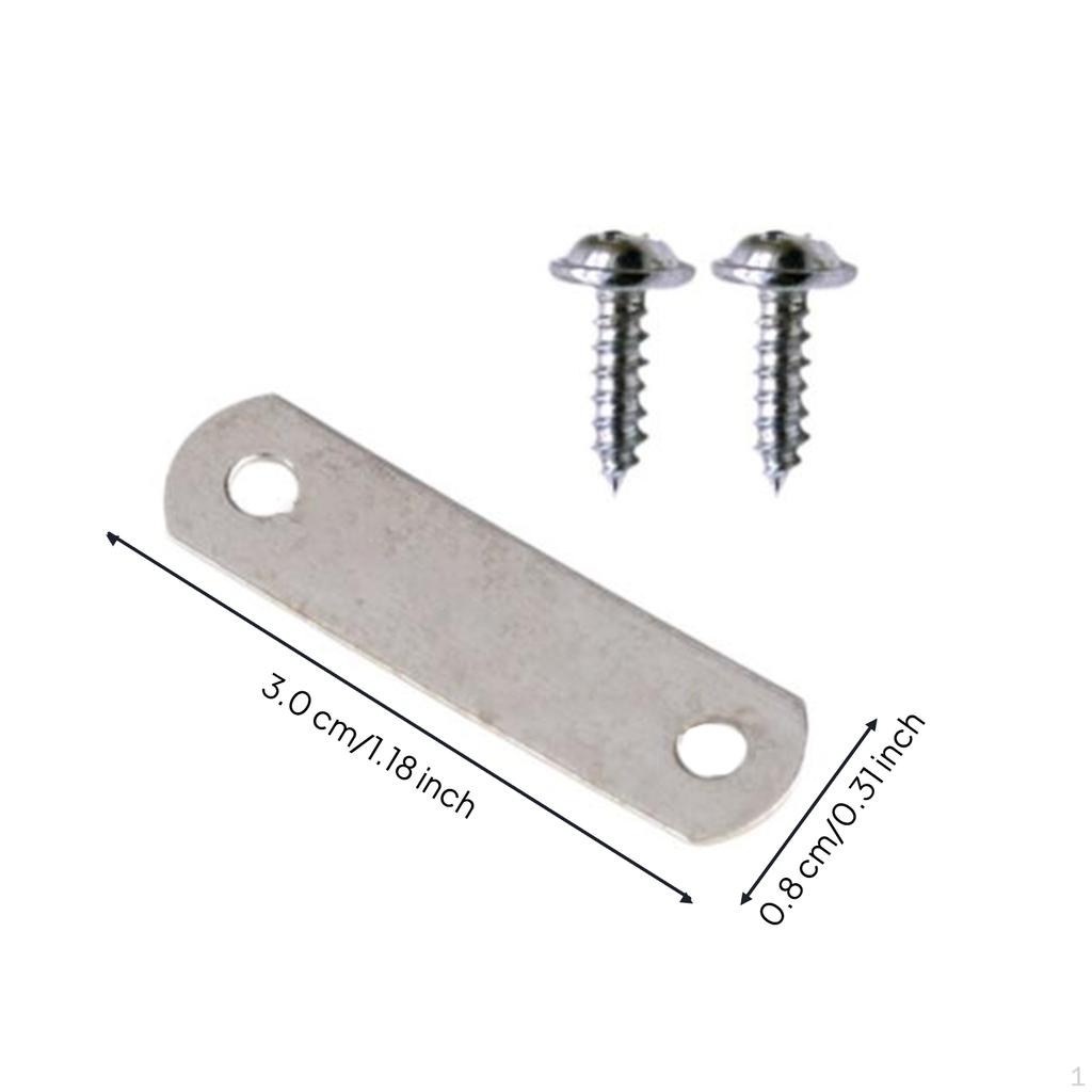 Frame Connector Bracket, Metal Corner Plate, sturdy Fixing, Furniture Repair Silver 1 1.5x4.6cm