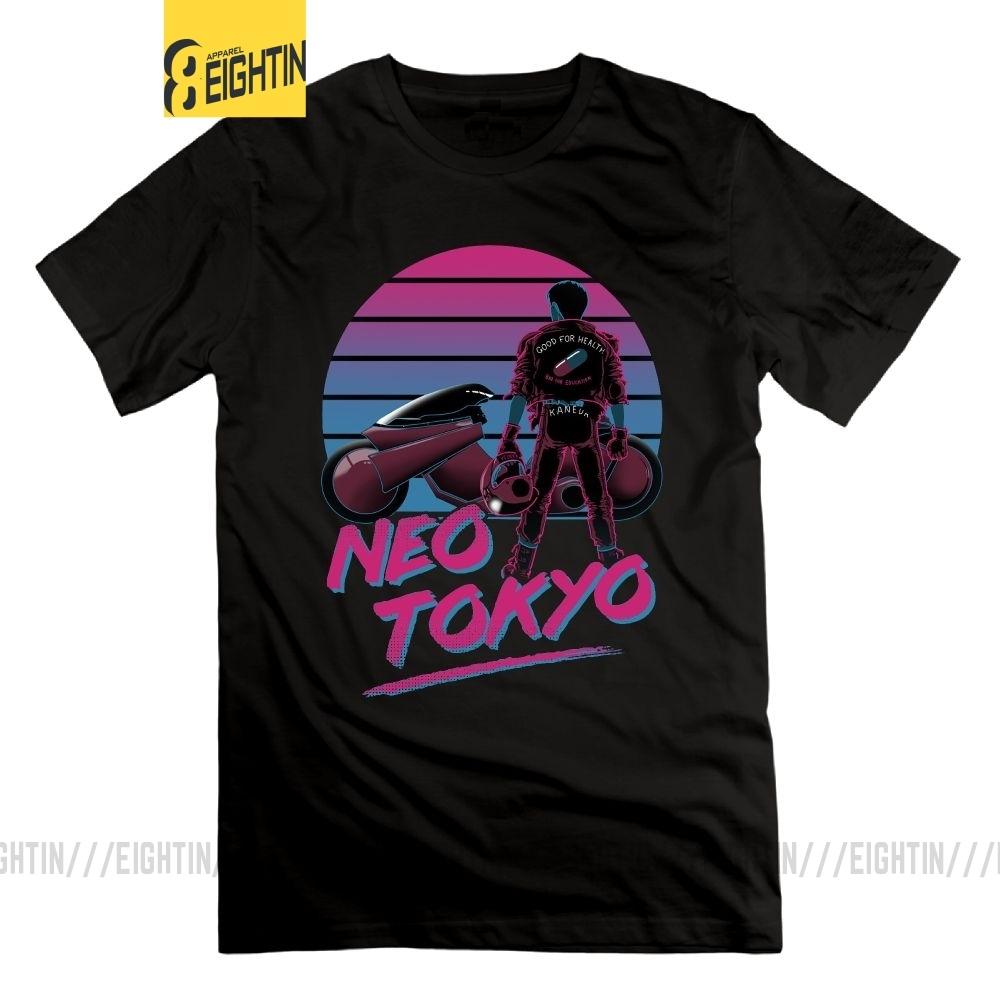

Eightin Welcome To Neo Tokyo Men T-Shirt Akira Shotaro Kaneda Motorcycle T Shirt Short Sleeve 100% Cotton O Neck Tees Vaporwave 4XL