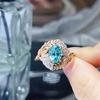 Honey Stew 2 Carat Oval Cut Moissanite Women's Ring in Silver and Gold with Diamond Accent - European American Style