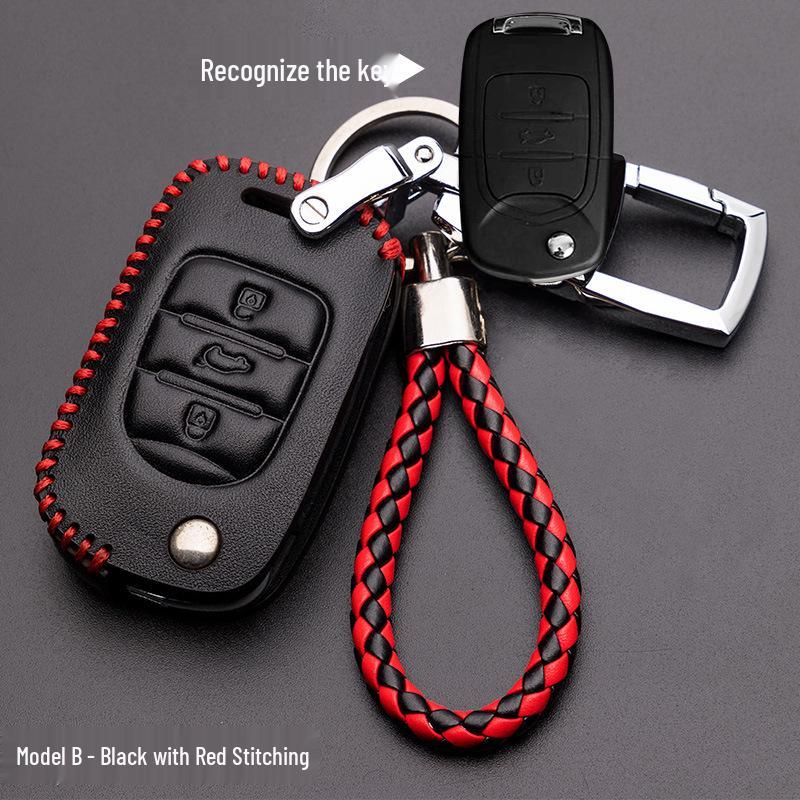 Wuling Hongguang S S1 Genuine Leather 3-Key Remote Cover
