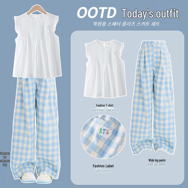 Moonkids Girls  2026 Summer Sleeveless Sportswear Set 160cm