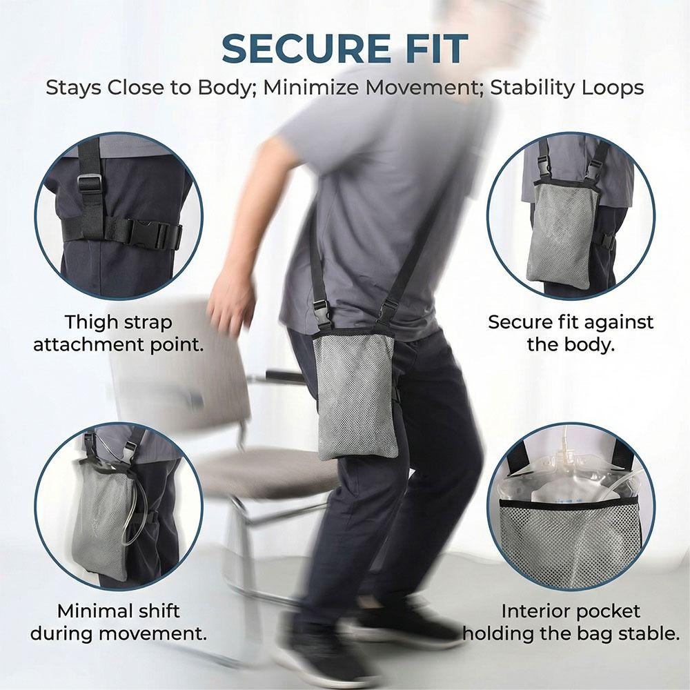 Large Capacity Urine Bag Adjustable Strap Drainage Bag Holder Urine Collection Bag Home Healthcare