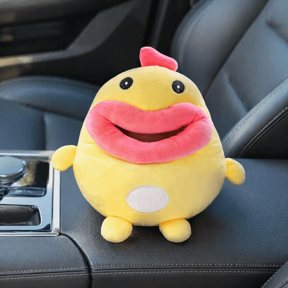 Plush Plush Tissue Dispenser Yellow Seatback Napkin Holder Vehicle Tissue Container Home Use