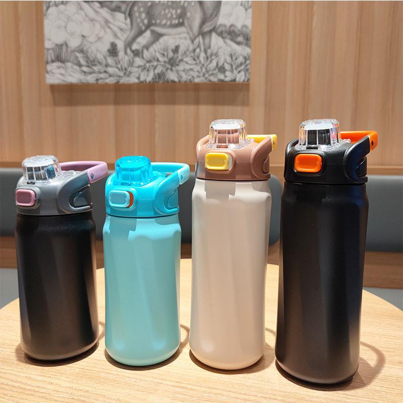 Insulated Travel Mug With Locking Flip Lid For Outdoor Sports And Office Use