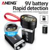 2026 Portable ANENG BT138 Magnetic Digital Battery Tester Battery Detector Capacity Lithium Tester Display Checkered Analyzer AAA AA Button Cell Test
