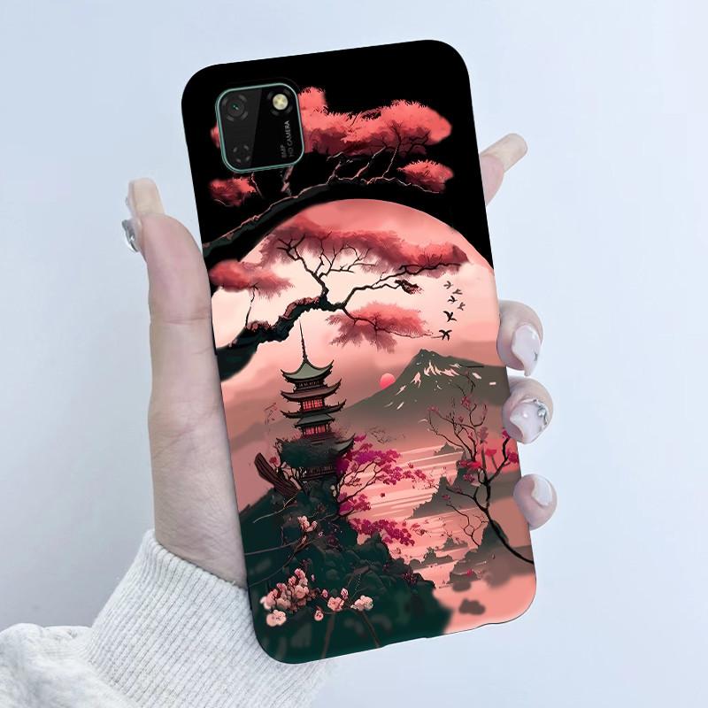 For Huawei Y5p Phone Case DRA-LX9 Butterfly Flower Girl Design Soft Silicone TPU Back Housing for Honor 9S HuaweiY5p Y 5p Covers