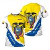 Maglietta Bandiera Ecuador da Uomo Nome Personalizzato Girocollo Moda Oversize Manica Corta Harajuku Top Sportivi T-shirt