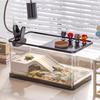 Pet Turtle Tank with Basking Platform Desktop Aquarium for Small Turtles Home Ecological Habitat Terrarium Living Room Decor