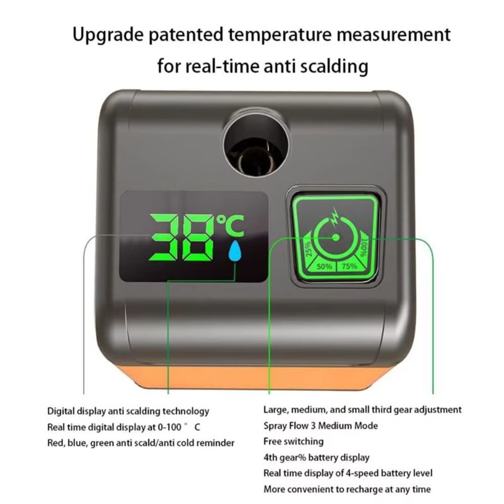 with Suction Cup Electric Shower Rechargeable Water Pump Camping