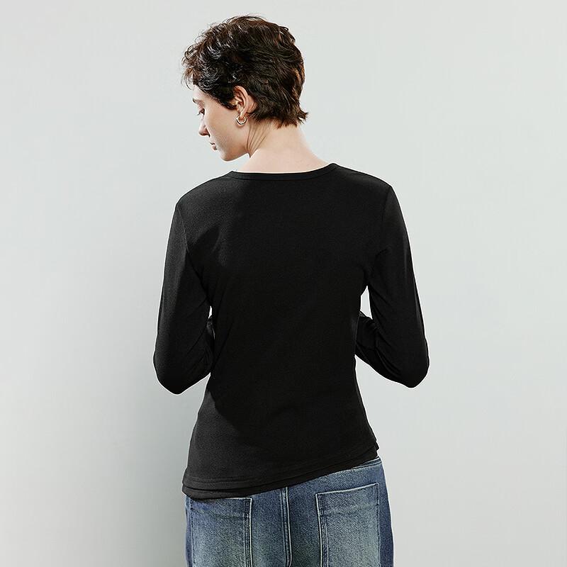 Chuyu Women's Slim-Fit Asymmetrical Long-Sleeve T-Shirt