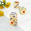 5 Pcs Metal Heart-shaped Points Dice Role Playing Dice Six Sided Dice Round Corner Dice DIY Mahjong Accessories